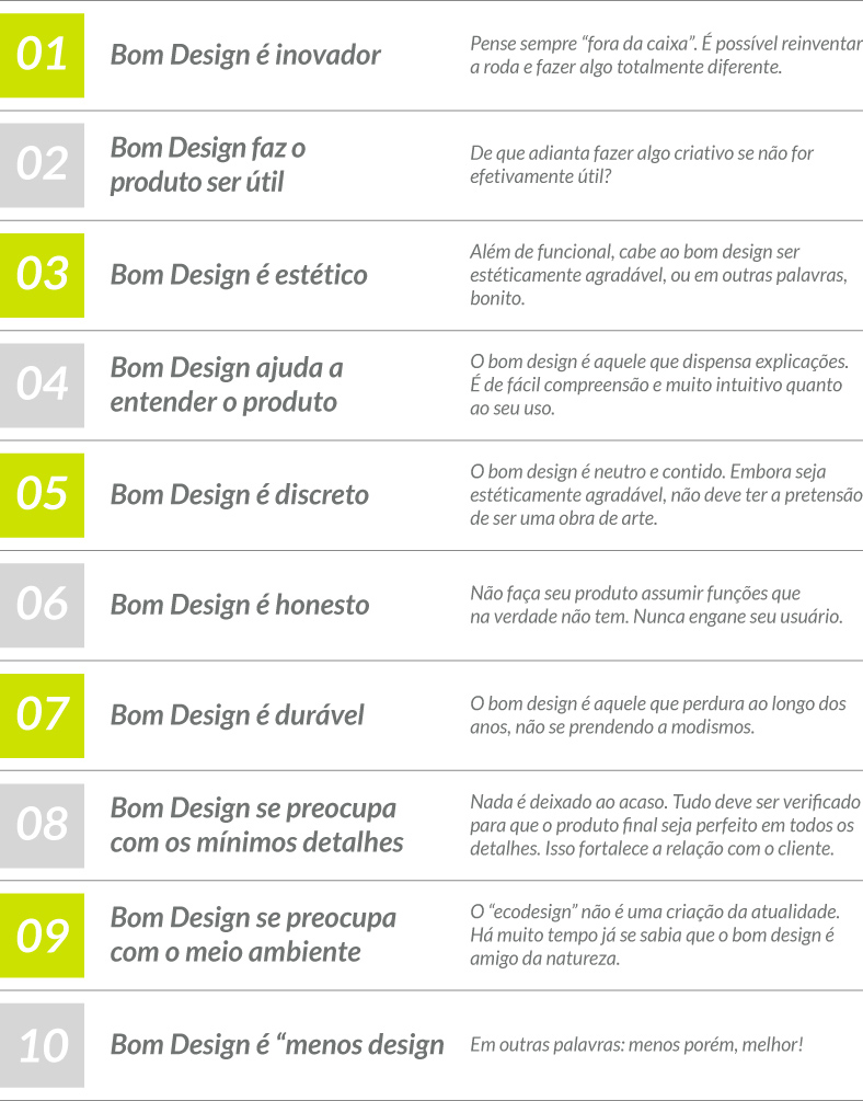 10 dicas do bom design